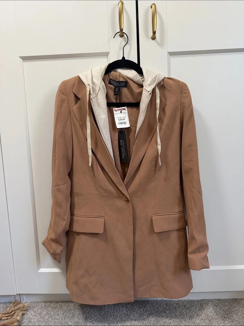 Rachel Zoe Camel Hooded Blazer Jacket - Camel